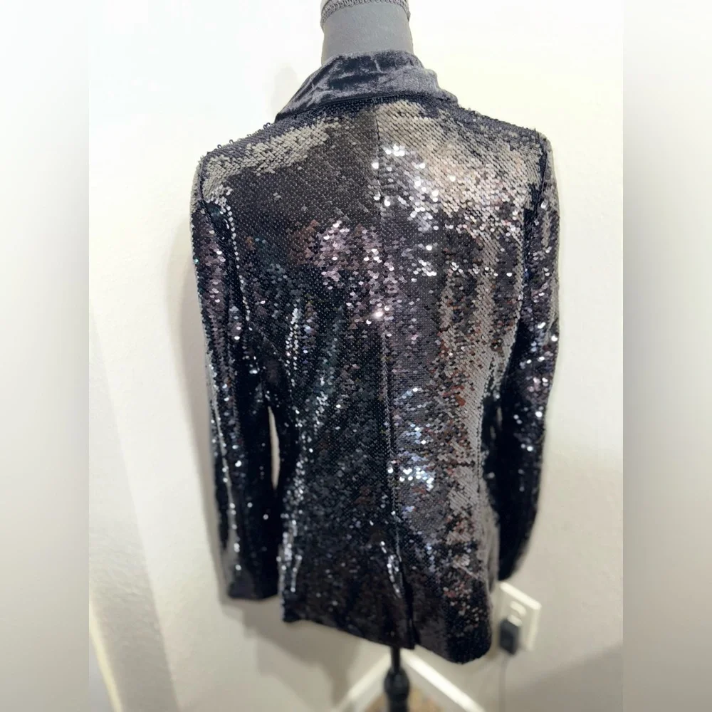 Cami NYC The Lennon‎ Sequin Blazer in Black-Size Large